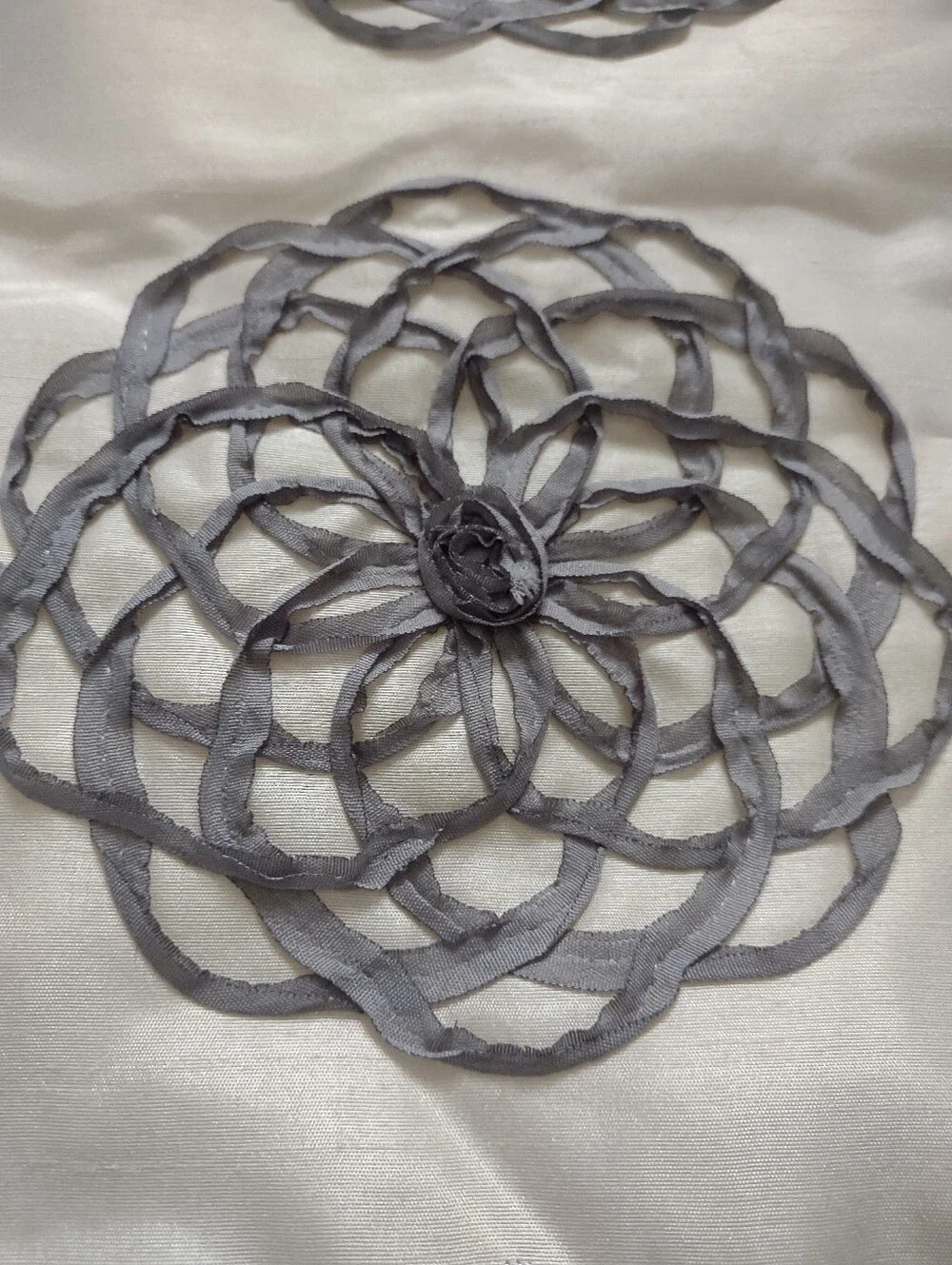 Embroidered Satin Pillow Sham With Flange Lush Decor